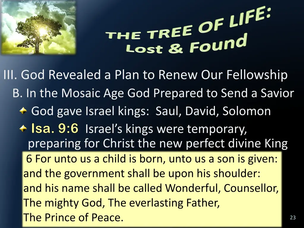 iii god revealed a plan to renew our fellowship 6