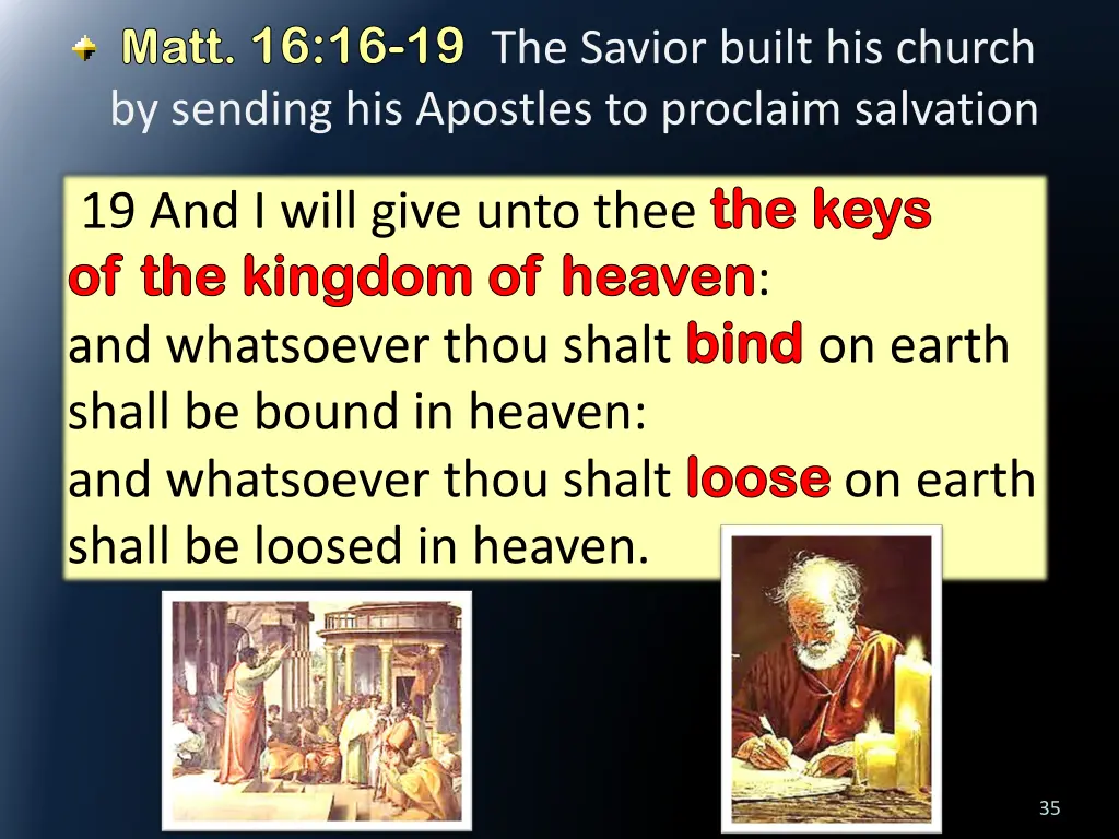 matt matt 16 16 by sending his apostles 1