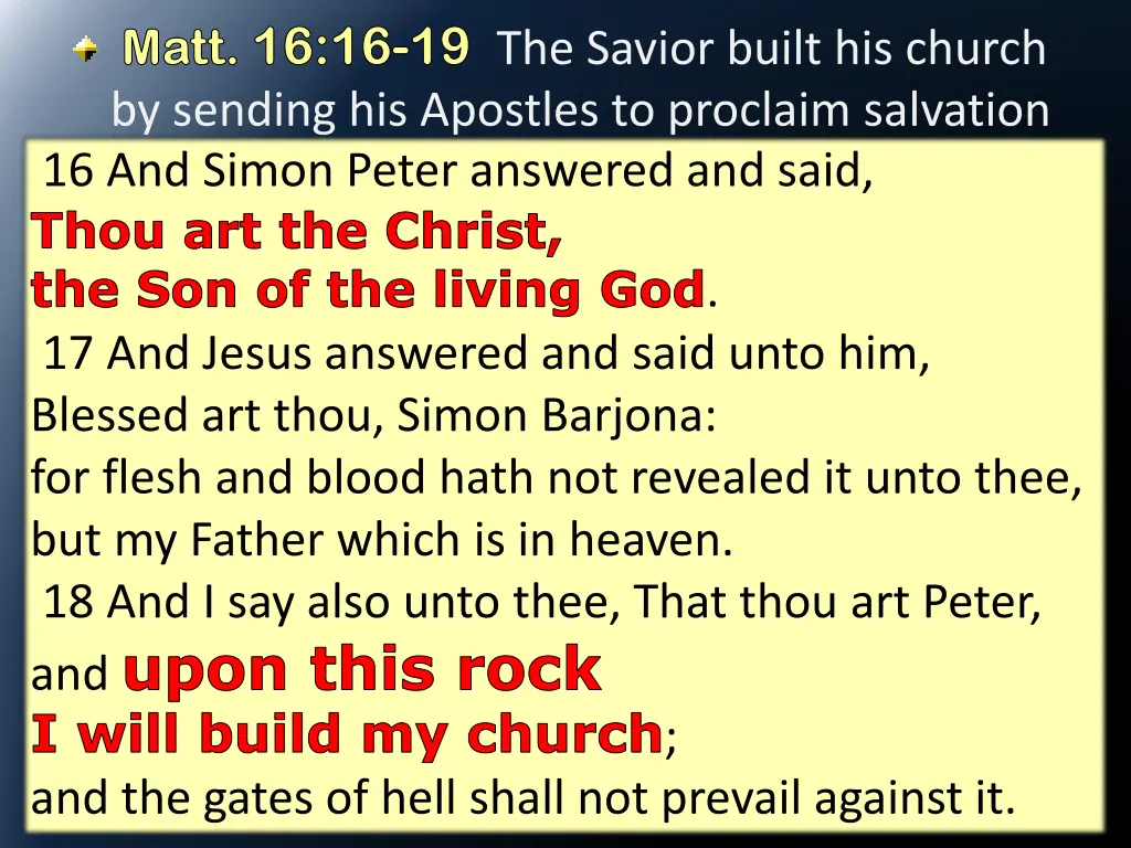 matt matt 16 16 by sending his apostles