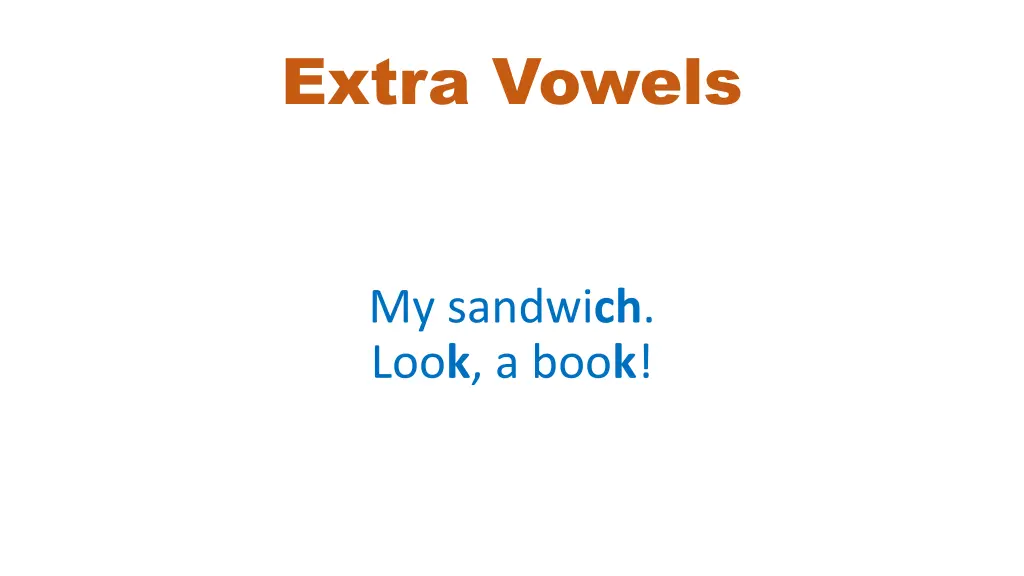 extra vowels