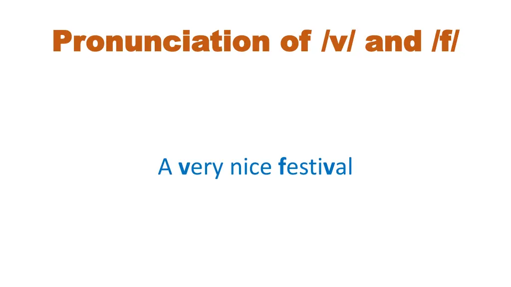 pronunciation of v and f pronunciation of v and f