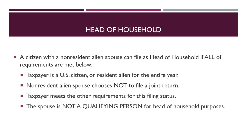 head of household