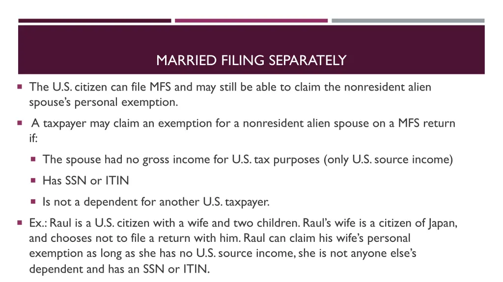 married filing separately
