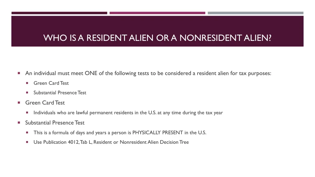 who is a resident alien or a nonresident alien