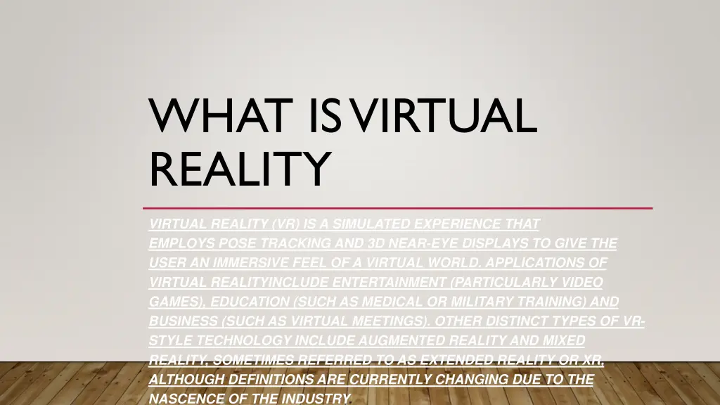 what is virtual reality