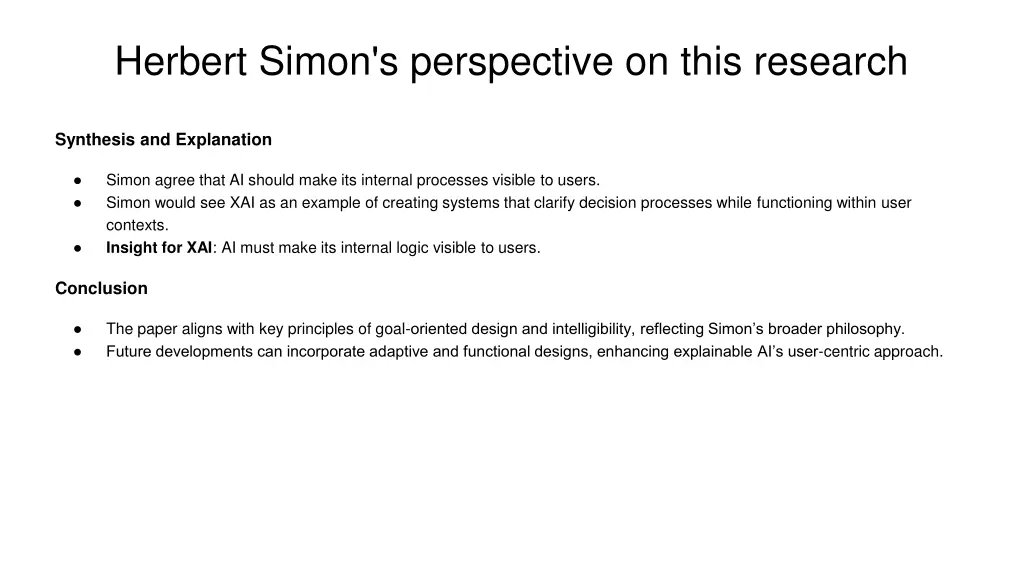 herbert simon s perspective on this research 1