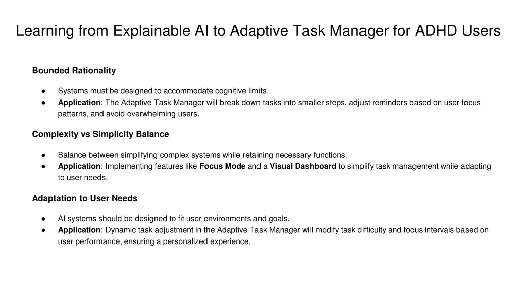 learning from explainable ai to adaptive task