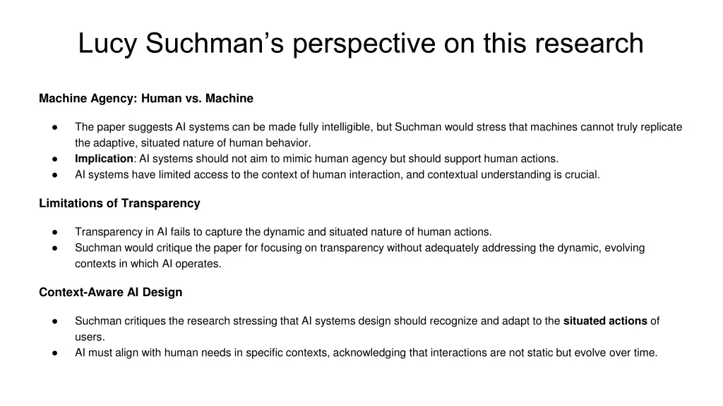 lucy suchman s perspective on this research