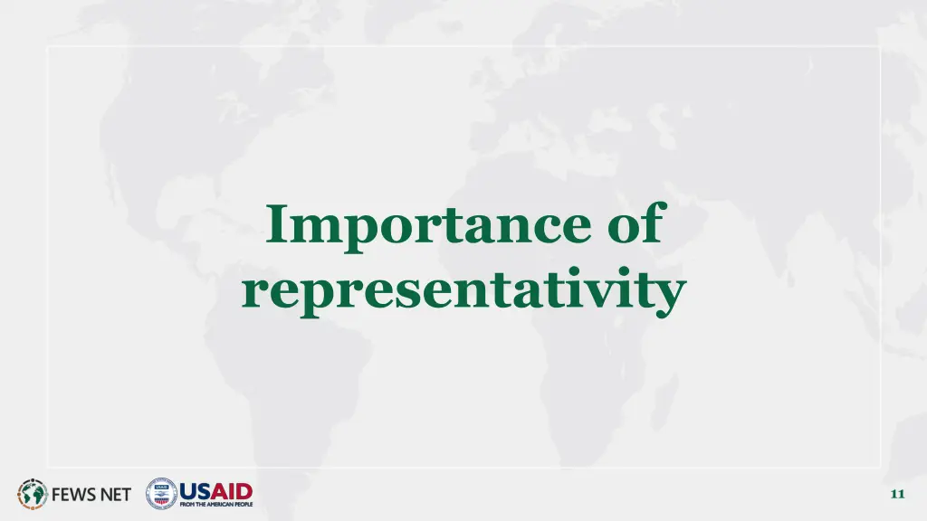 importance of representativity
