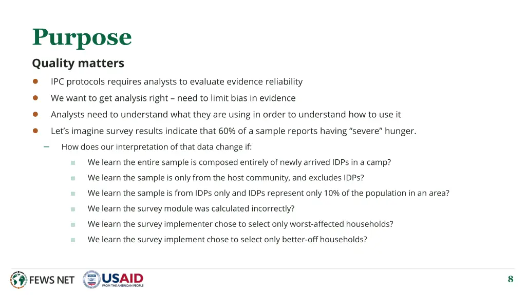 purpose quality matters ipc protocols requires 1