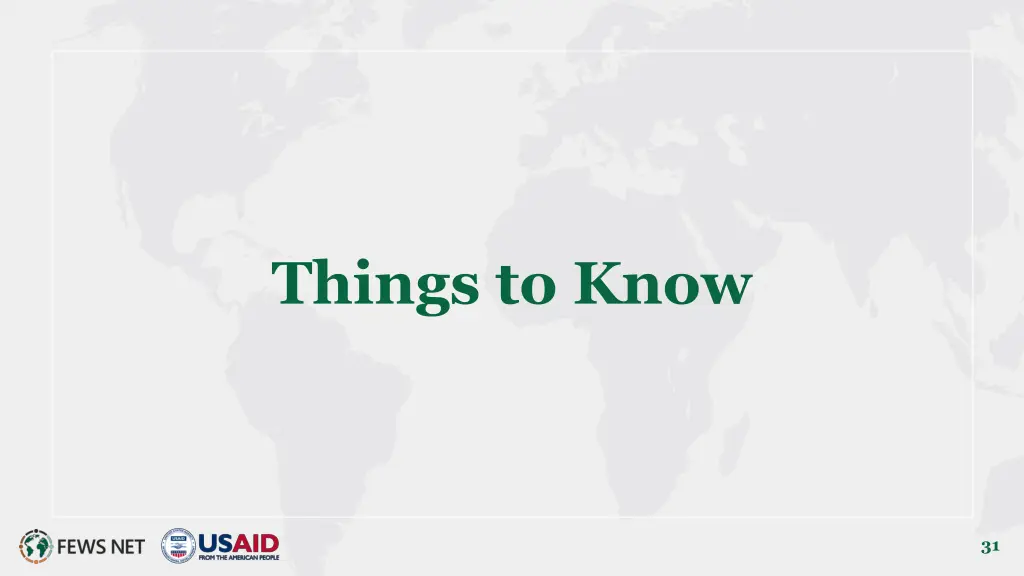 things to know