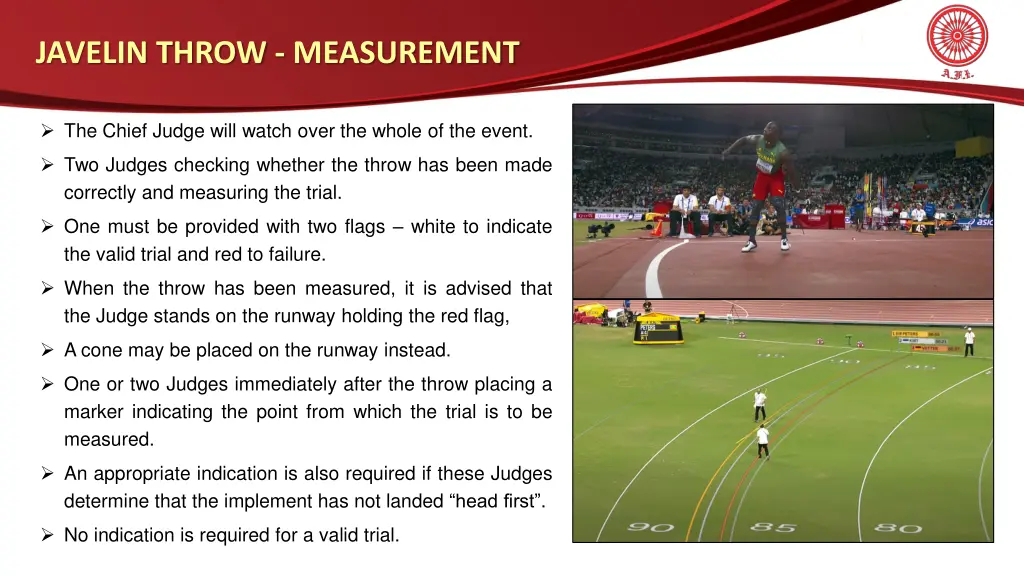 javelin throw measurement