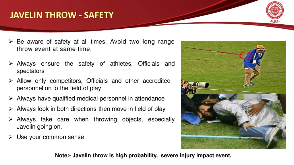 javelin throw safety