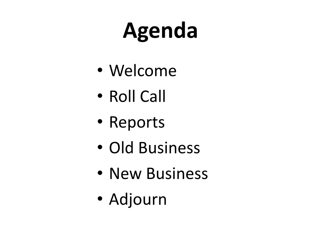 agenda