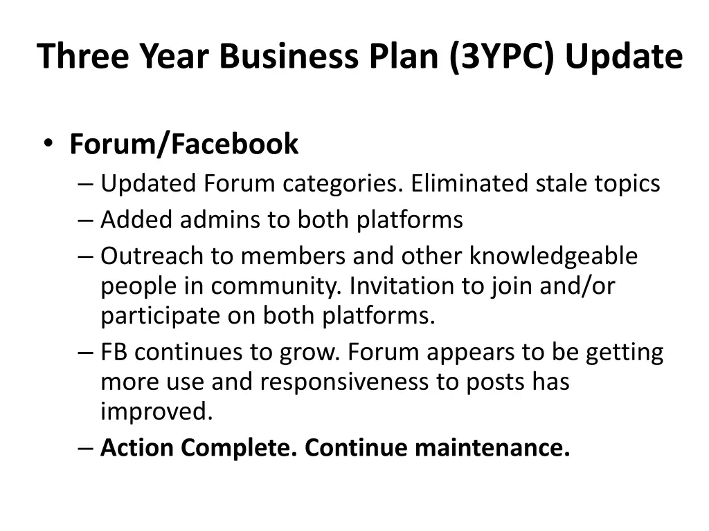 three year business plan 3ypc update 1