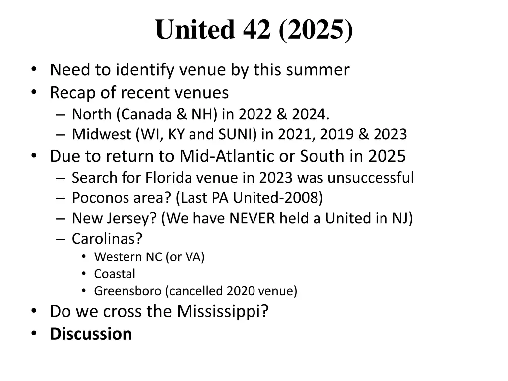united 42 2025