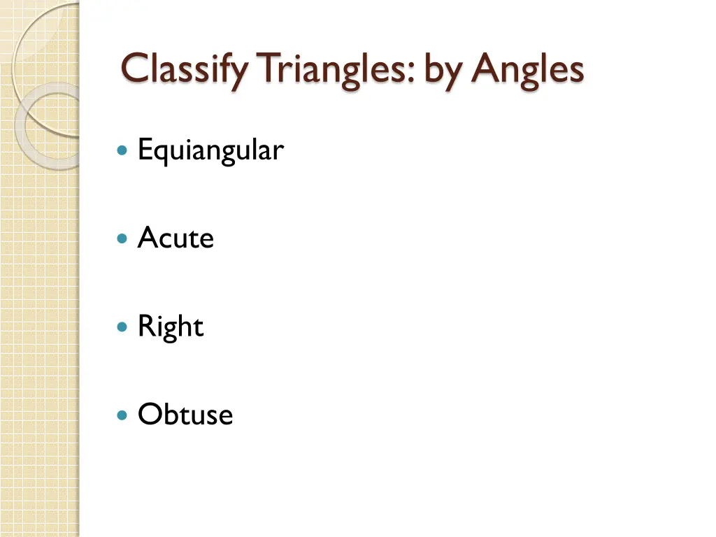 classify triangles by angles