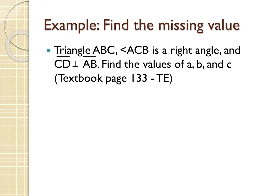 example find the missing value 1