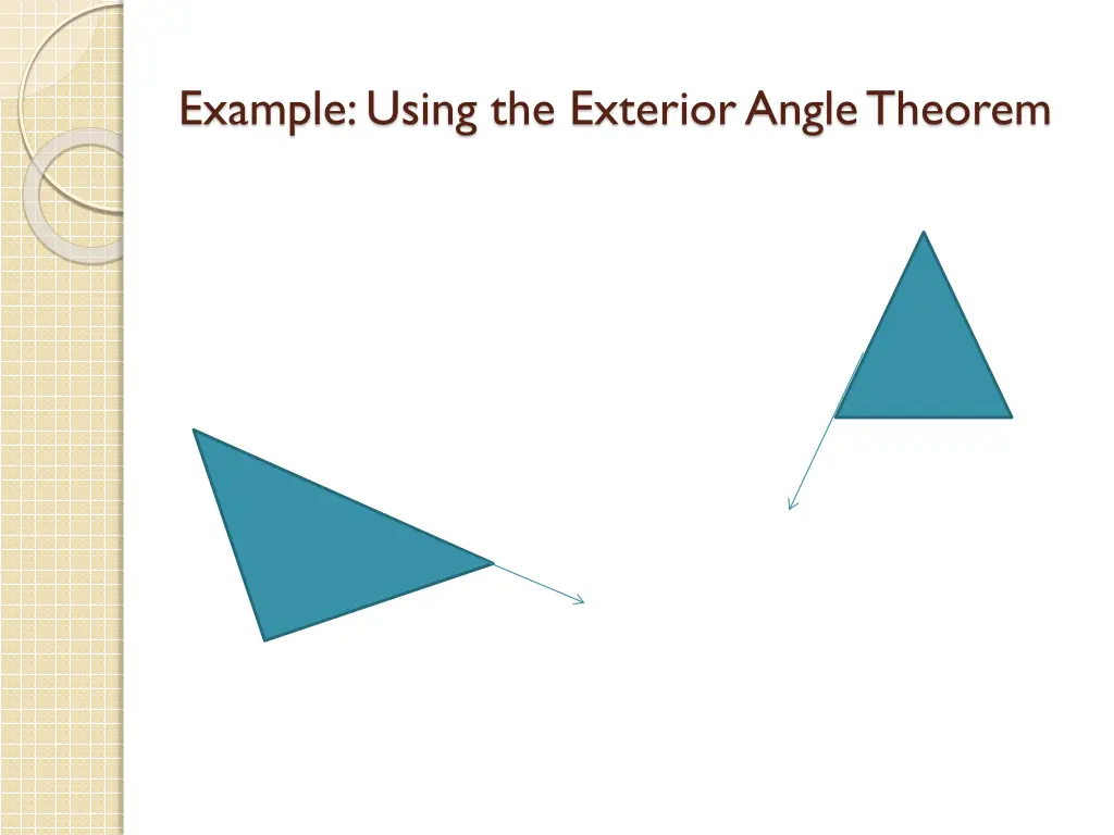 example using the exterior angle theorem