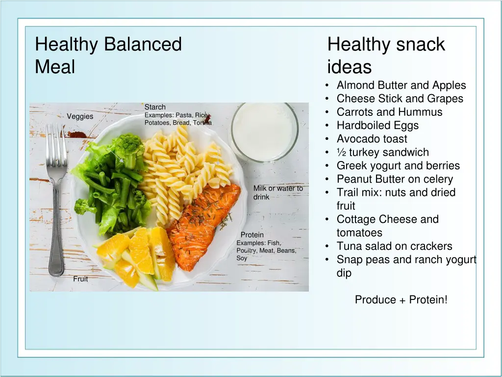 healthy balanced meal