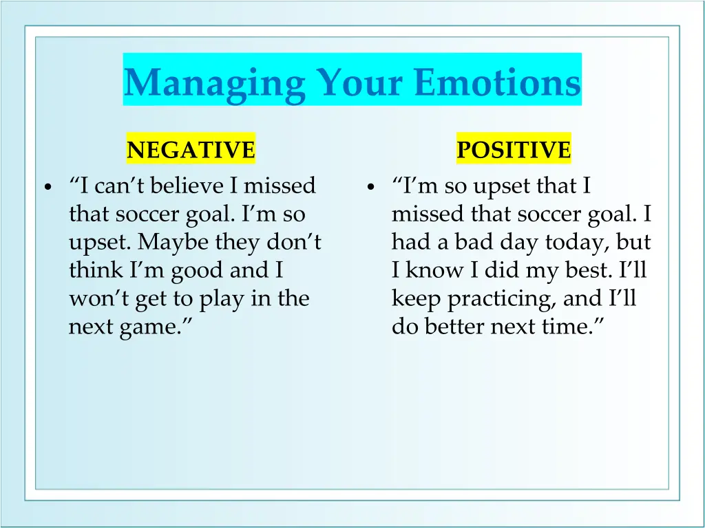 managing your emotions