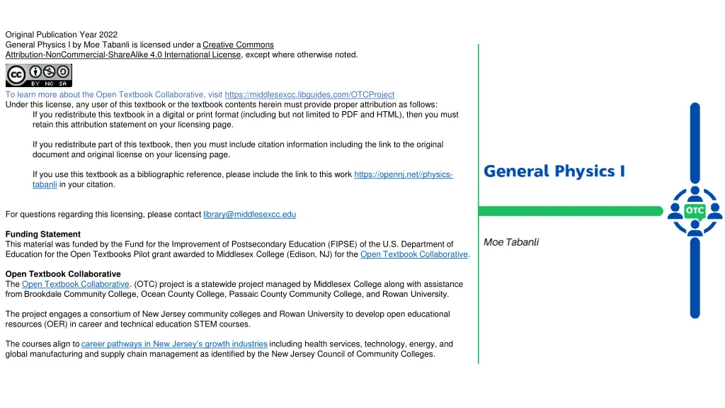 original publication year 2022 general physics