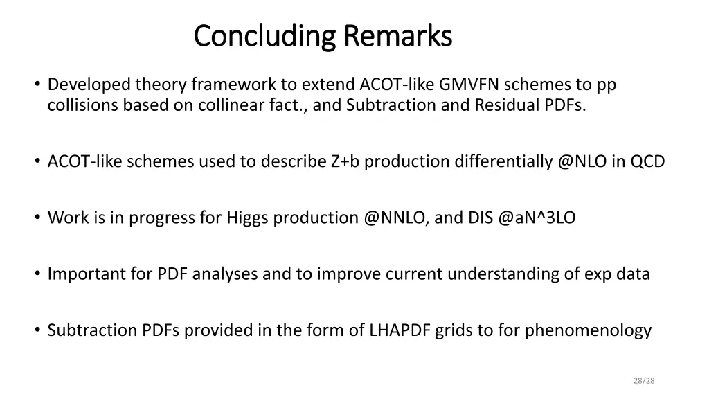 concluding remarks concluding remarks