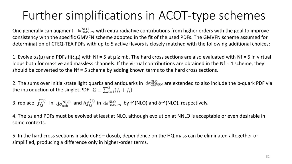 further simplifications in acot type schemes 1