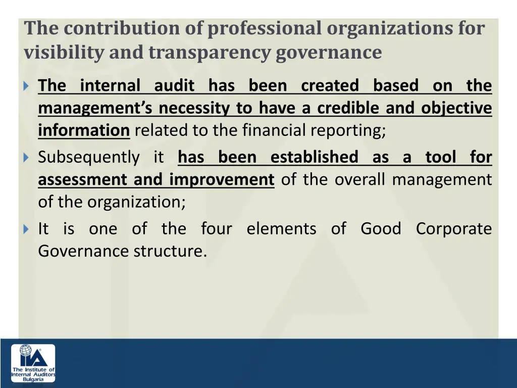 the contribution of professional organizations