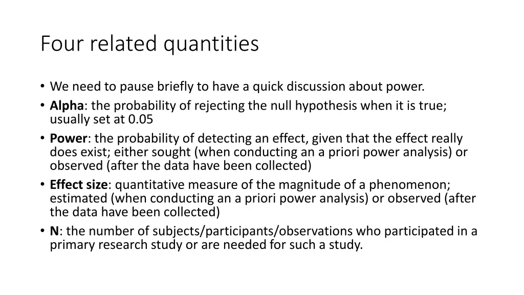 four related quantities