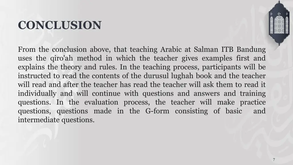 conclusion