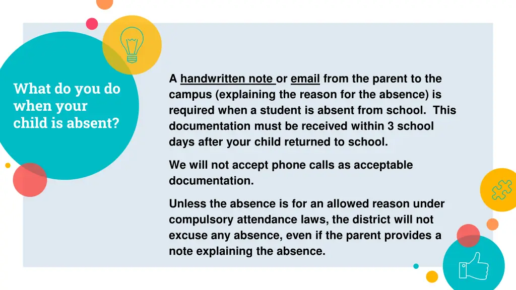a handwritten note or email from the parent
