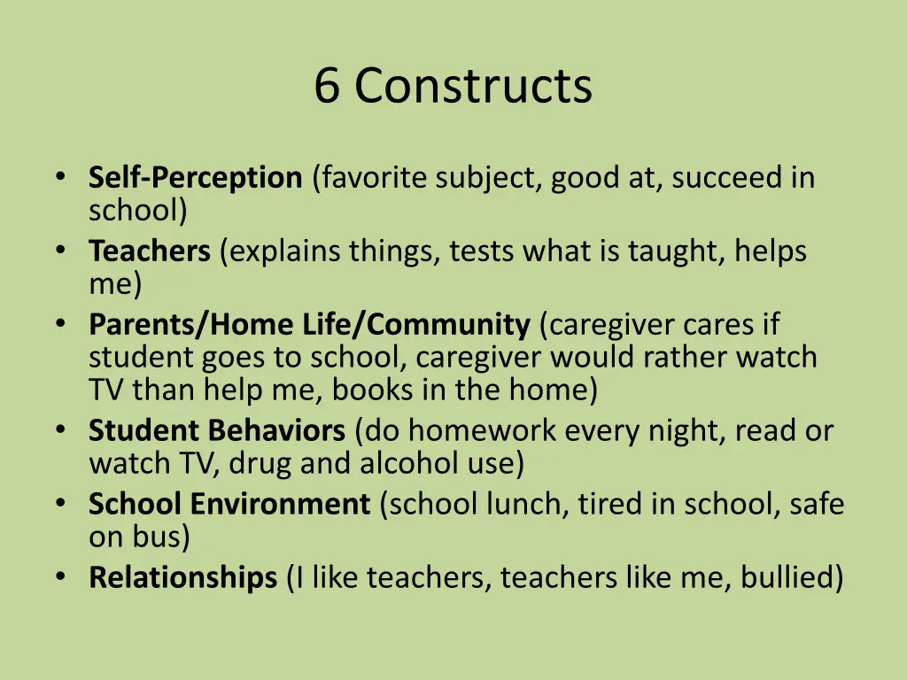 6 constructs