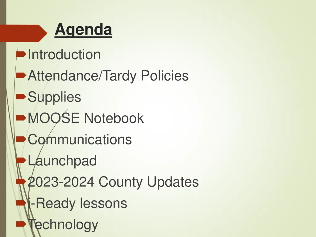 agenda