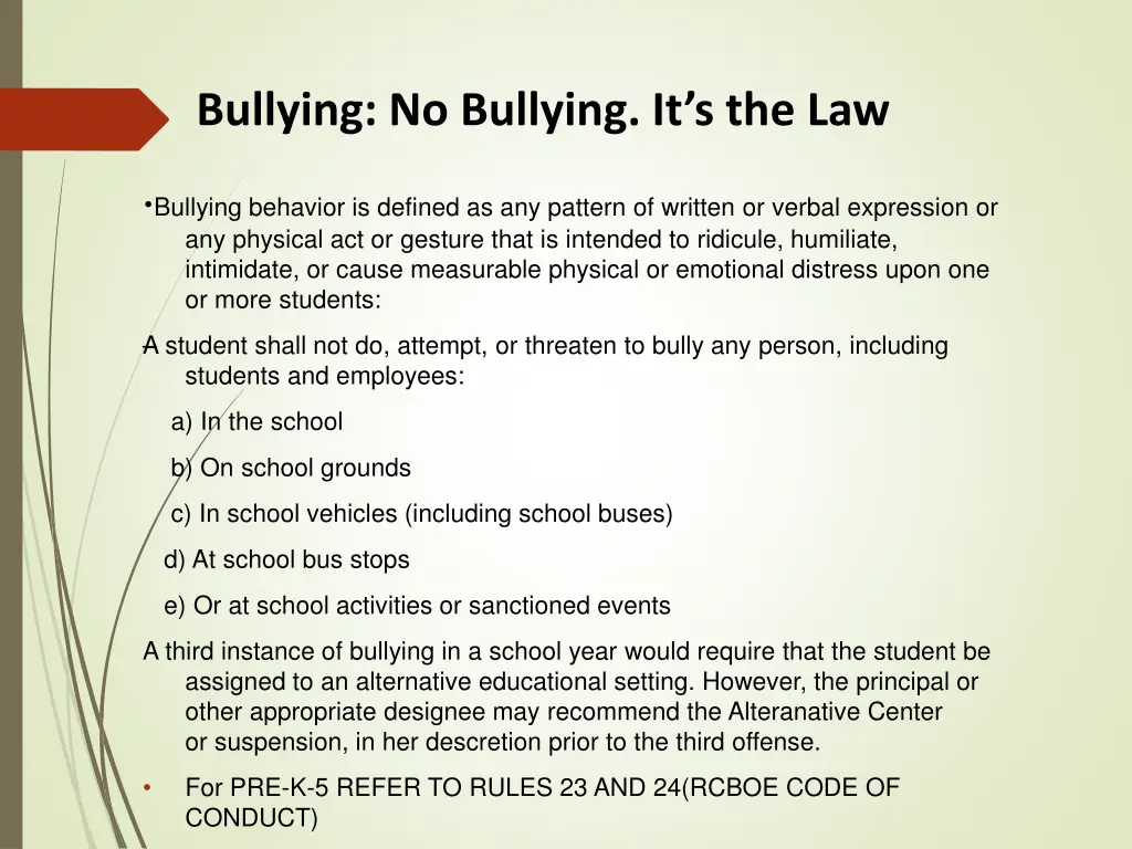 bullying no bullying it s the law