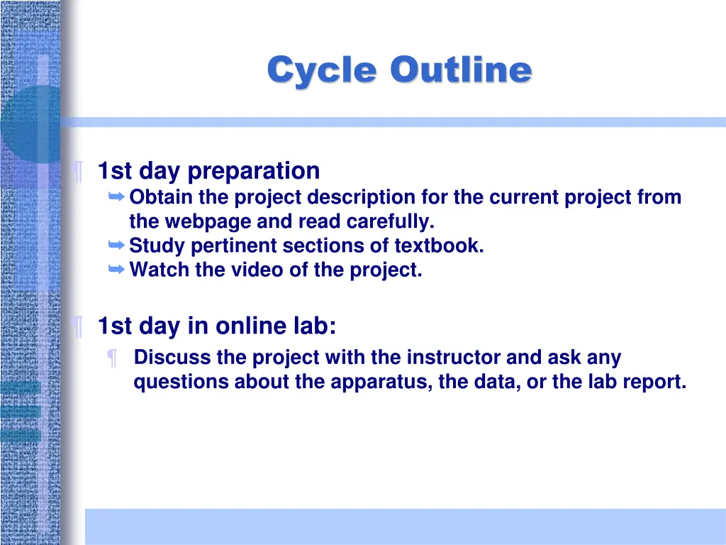 cycle outline