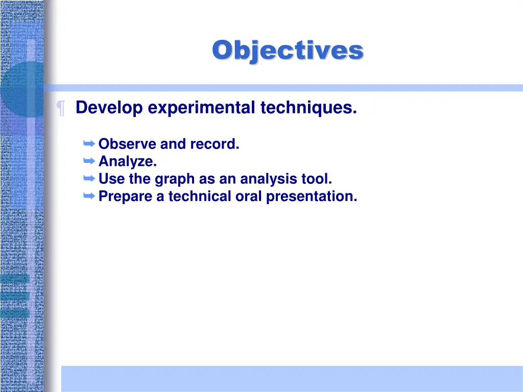 objectives 1