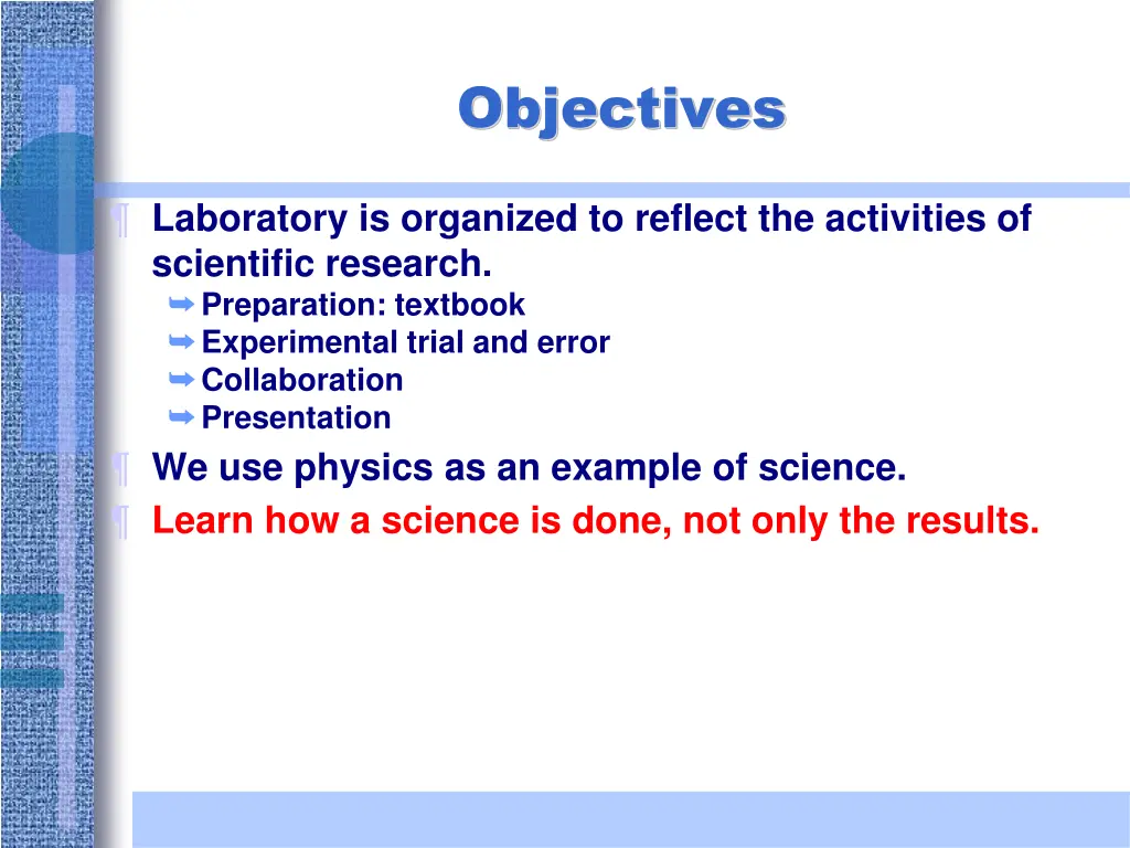 objectives