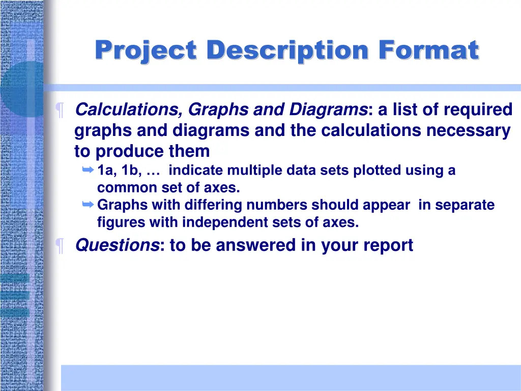 project description format 1