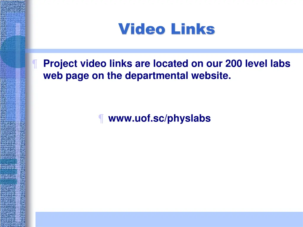 video links