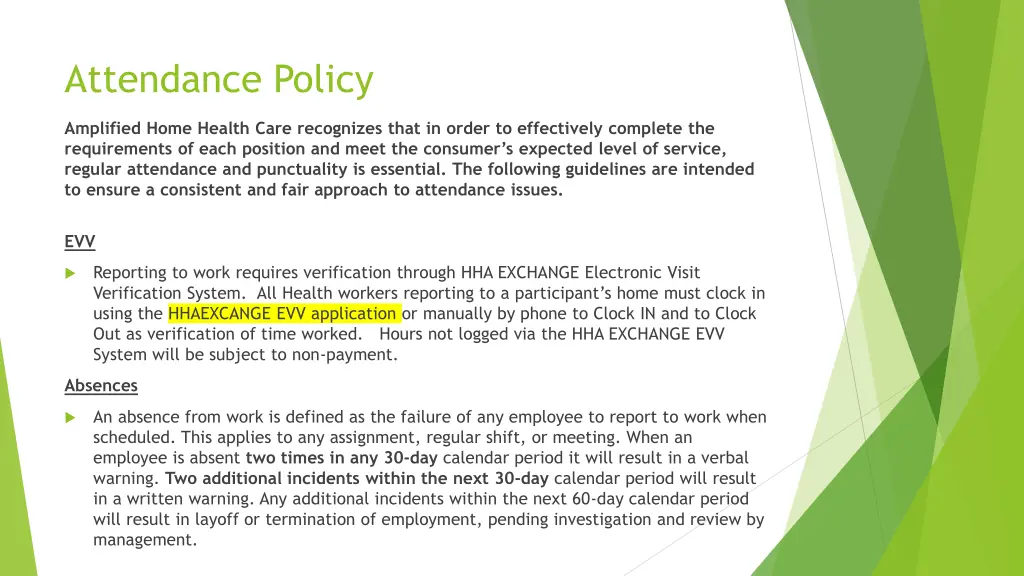 attendance policy