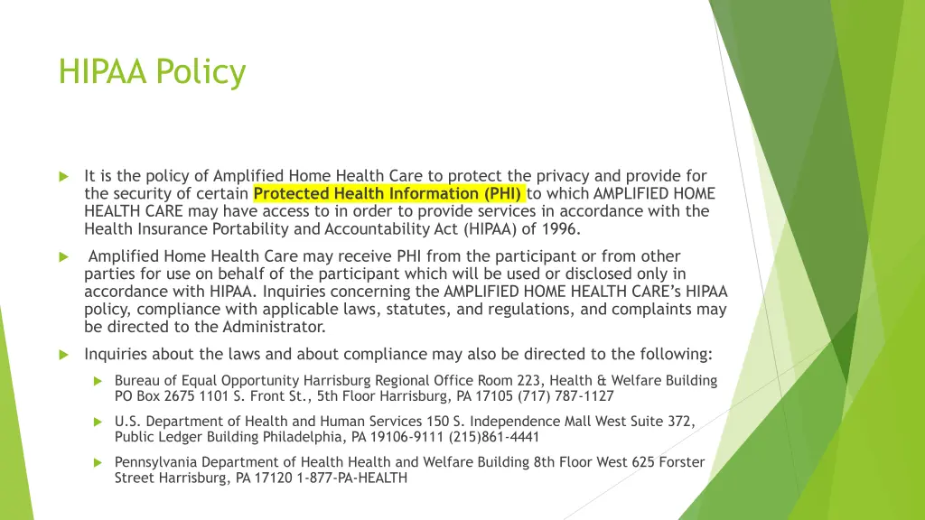 hipaa policy