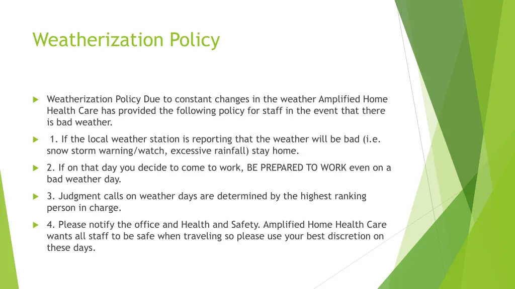 weatherization policy