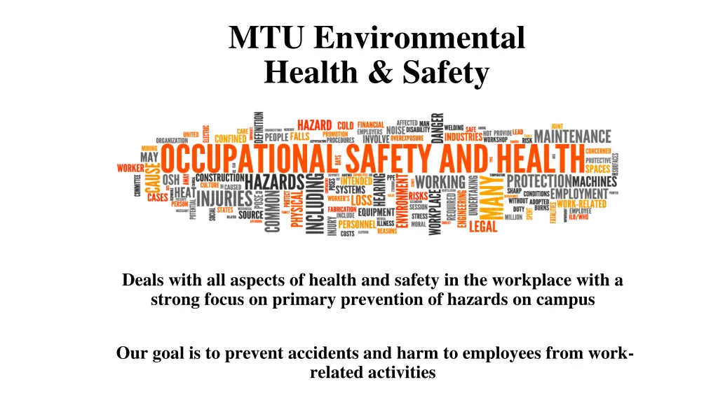 mtu environmental health safety