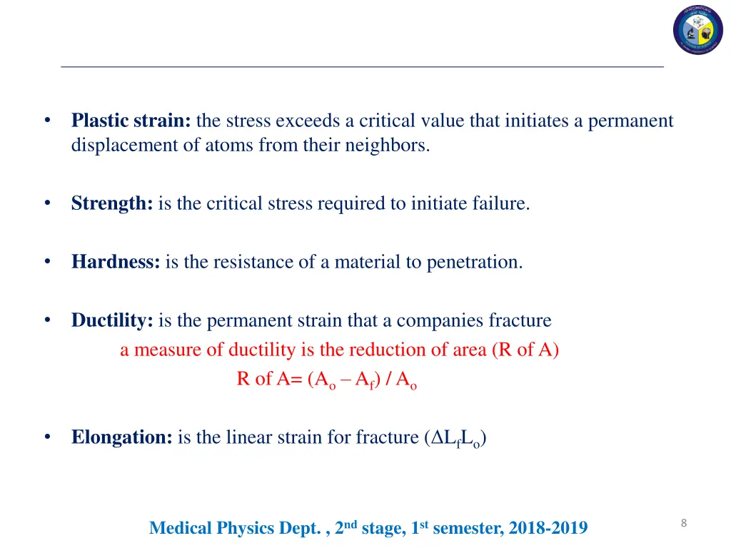 plastic strain the stress exceeds a critical