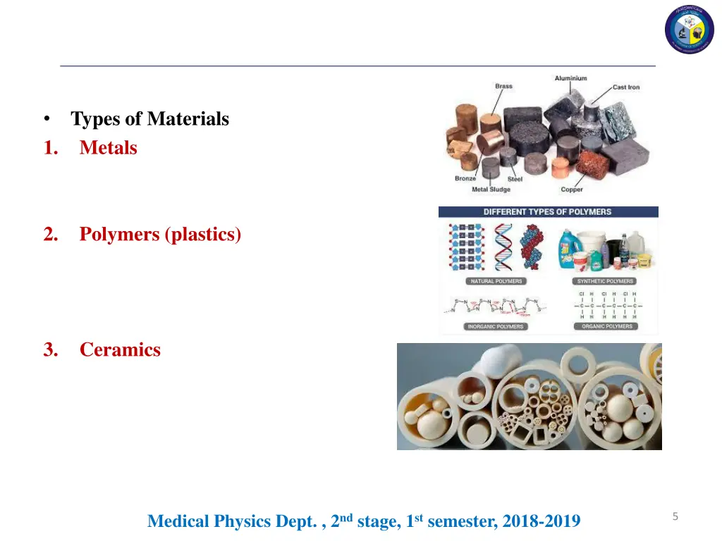 types of materials metals
