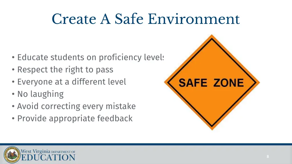 create a safe environment
