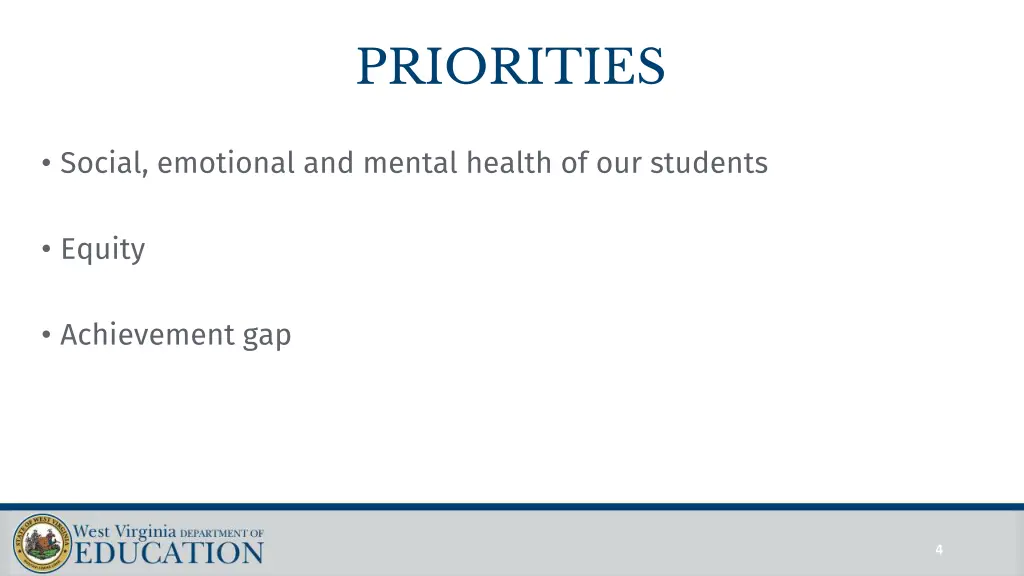 priorities
