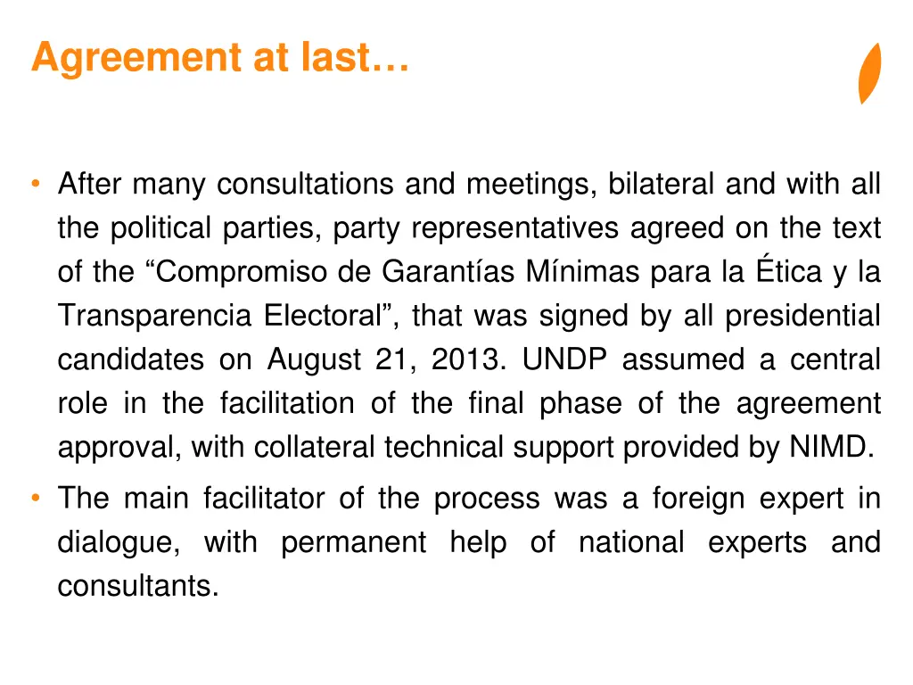 agreement at last