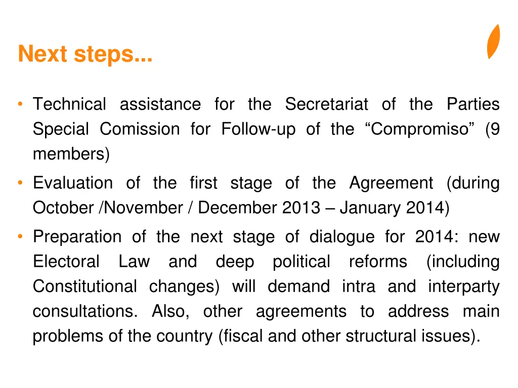 next steps